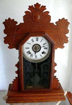ANSONIA CLOCK,JUST SERVICED,EXCELLENT CONDITION,WORKS PERFECTLY,WITH KEY