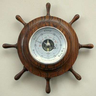 SHIP'S WHEEL BAROMETER;WORKING // SHORTLAND;SB;SMITH;ENGLAND//Pls check pics..etc