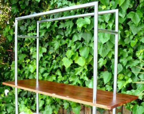 STEEL-WOODEN SHELF;DESIGNER CONSTRUCTION //Pls check all pics etc