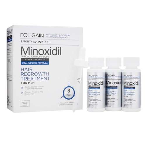 Foligain N5 - 5% Minoxidil For Men - Low Alcohol (6 Month Supply)