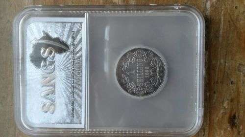 Z.A.R. HIGH GRADE ONE SHILLING 1892 AU GRADE.HIGH CAT VALUE