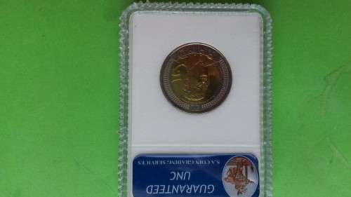 GAURENTEED UNCIRCULATED BY  SACGS MANDELA 2008 R5  BIRTHDAY COIN