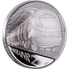 $$$BARGAIN . PROOF GAUTRAIN SILVER R2 COIN WITH CERTIFICATE $$$