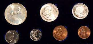 1975 S.A.mint coin display box at R1 start