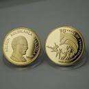 TEN YEARS OF FREEDOM GOLD ONE OUNCE MANDELA CLAD COIN