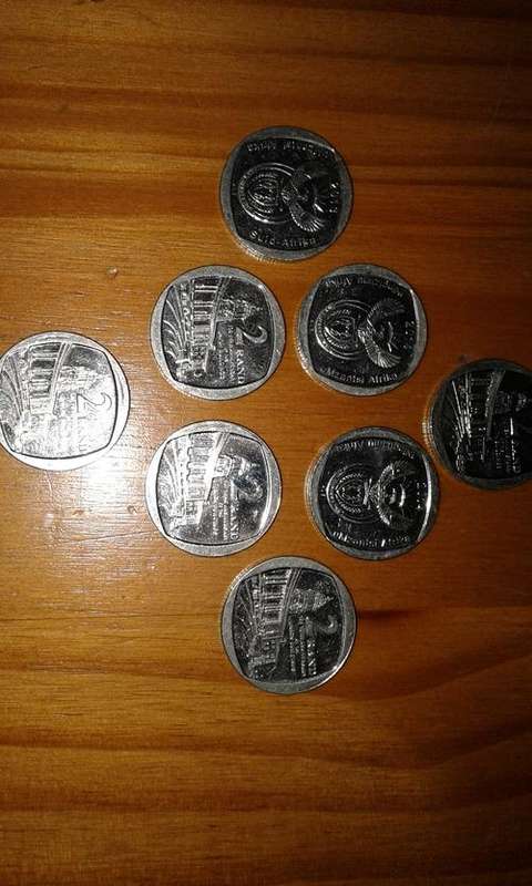EIGHT 2014 PARLIAMENT TWO RAND ANNIVERSARY COINS