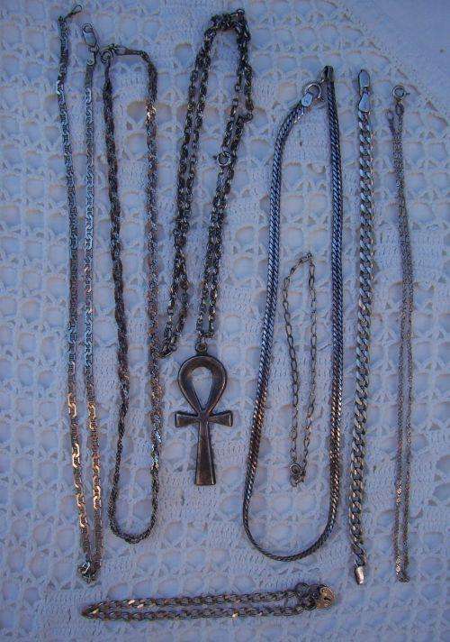 Silver Chains and bracelets - Bid per piece