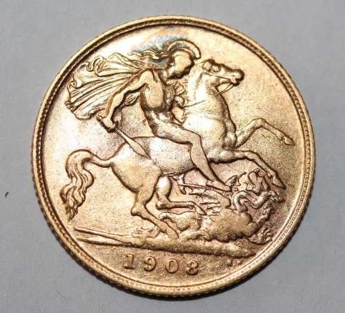 1903 Great Britain Gold Half Sovereign