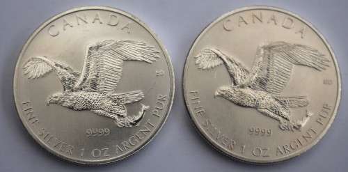 2014 Canadian Bald Eagle 1oz Fine Silver Coins **2 Available**