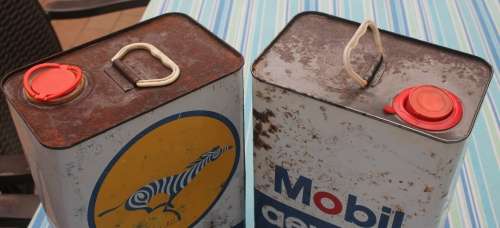 2 Old 5 liter Oil Cans **One bid for both**