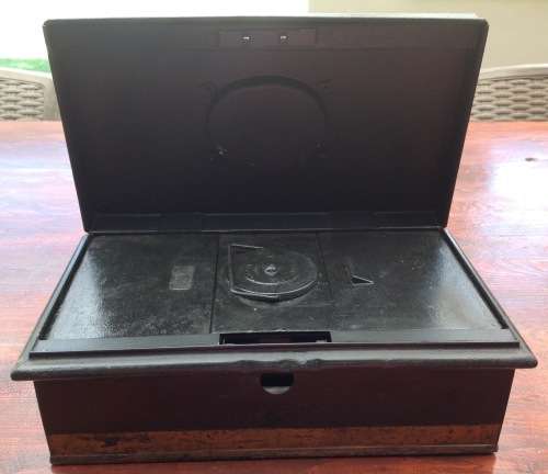EDWARDIAN Antique Metal Cash Box/Safe