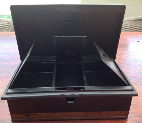 EDWARDIAN Antique Metal Cash Box/Safe