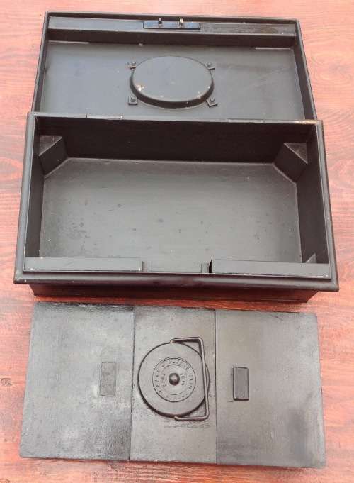 EDWARDIAN Antique Metal Cash Box/Safe