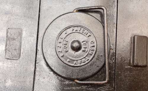 EDWARDIAN Antique Metal Cash Box/Safe
