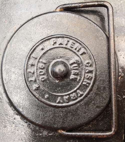EDWARDIAN Antique Metal Cash Box/Safe