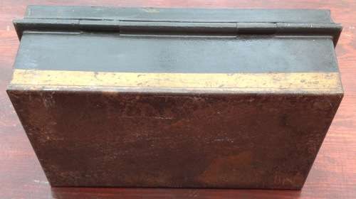 EDWARDIAN Antique Metal Cash Box/Safe