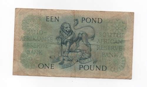 MH de Kock One Pound Note dated 25.2.55