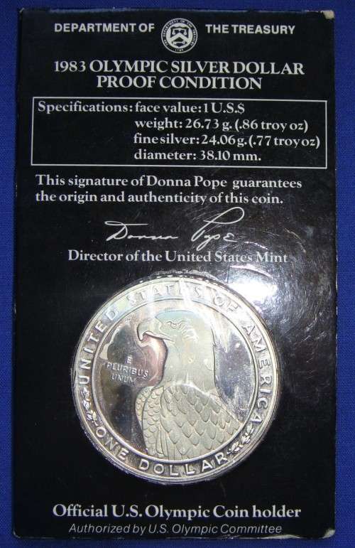 1983 OLYMPIC SILVER DOLLAR