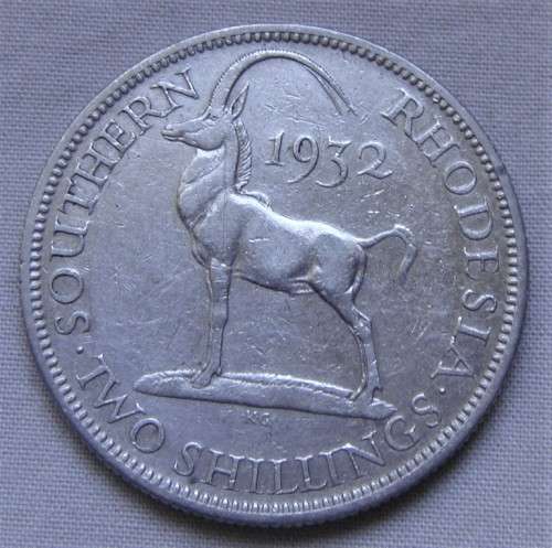 1932 Southern Rhodesian Two Shilling