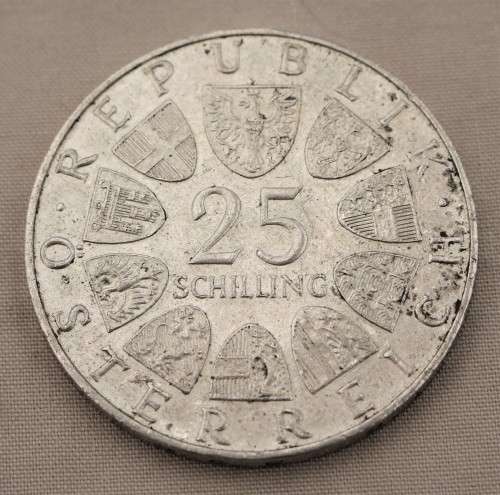 Austria Silver 25 Schillings 1970