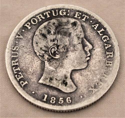 1856 Silver Portuguese 500 Reis ( only minted in 1855 and 1856)