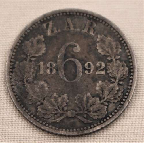 1892 ZAR 6 Pence