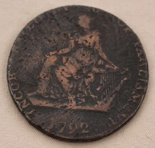 Rare 1792 Irish Token - Dublin
