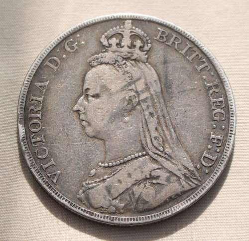 1891 VICTORIAN SILVER CROWN
