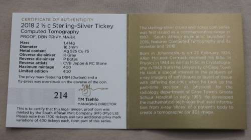 2018 Durdan Flypress Proof Tickey