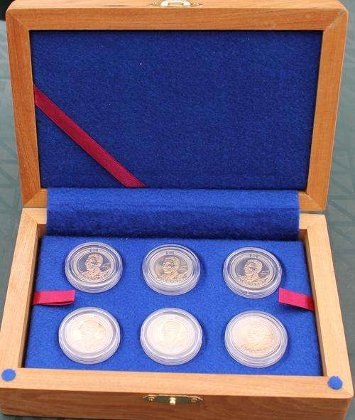 2008 Mandela 90th Birthday R5 Uncirculated and Encapsulated in a lovely wooden presentation box