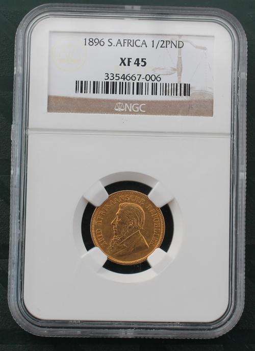 1896 Half Pond NGC Graded XF45 Hern Value R25 000