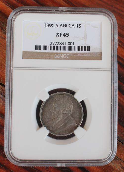 1896 Silver One Shilling NGC Graded XF45 Hern Value R15 000