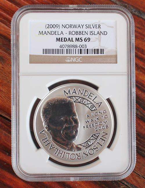 2009 Nelson Mandela Robben Island Norway Mint NGC MS69 **Crazy R1 Start**