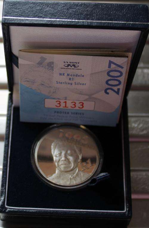 2007 Protea Series - Nelson Mandela Silver R1 with Original SAM Box and COA