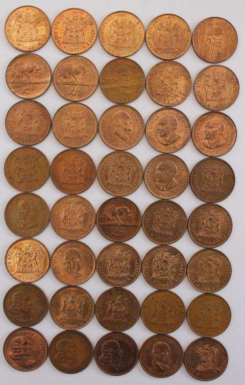 x40 2cents in Uncirculated Condition various years ** One Bid for All**