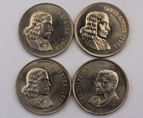 x4 50c In Uncirculated Condition 1965 to 1968 **Bid per Coin to take All**