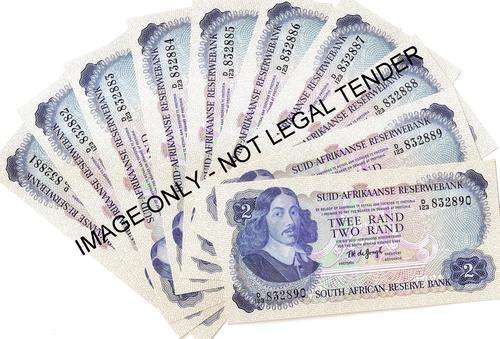 x10 TW de Jongh R2 Second Issue 1974 Uncirculated and in Sequence