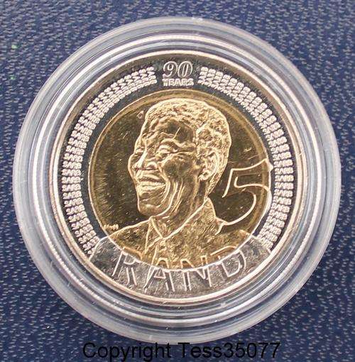2008 Mandela 90th Birthday R5 Uncirculated and Encapsulated *Price per Coin*