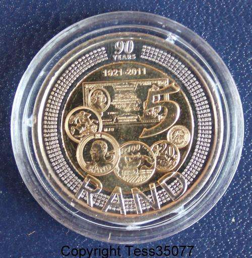 2011 R5 SARB 90th Anniversary **Uncirculated and Encapsulated**