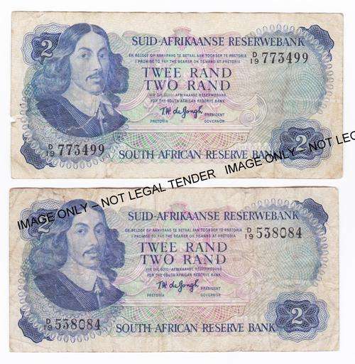 TW de Jongh R2 Second Issue 1974 **Bid per Note to take Both**