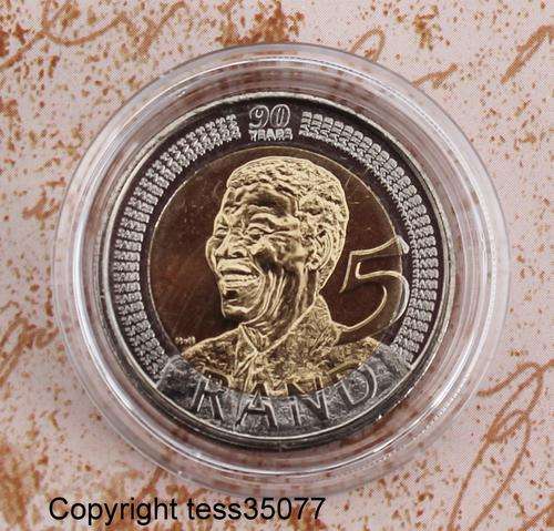 2008 Mandela 90th Birthday R5 Uncirculated and Encapsulated *Price per Coin*