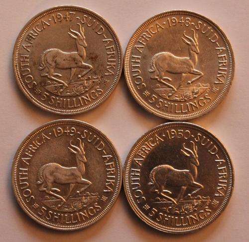 **For HFVN** x2 SA Union Crowns 1948 and 1950 **Price Per Lot** 80% Silver