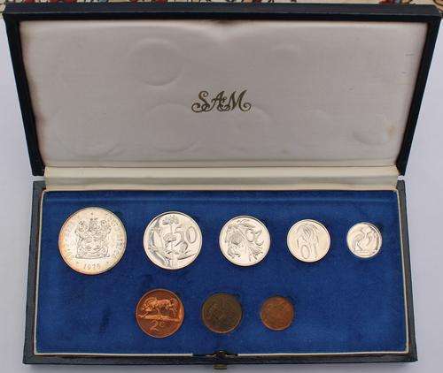 1975 Short Proof Set in Blue SA Mint Box