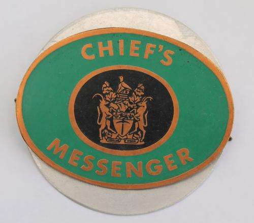 Rhodesian Chief's Messenger Breast Badge