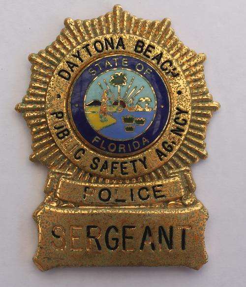 Daytona Beach Sergeant Police Badge *No Lugs*