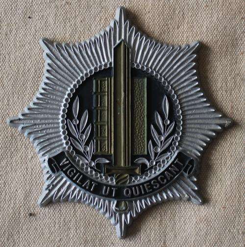 Dutch Police Helmet Plate **Vigilat Ut Quiescant**