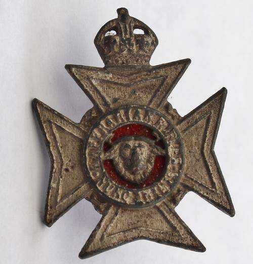 Kaffrarian Rifles w/m Cap Badge worn 1902-1914 C/O 115