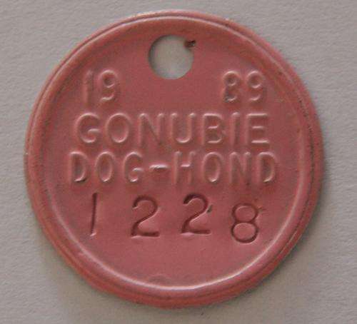 Gonubie Dog Licence 1989