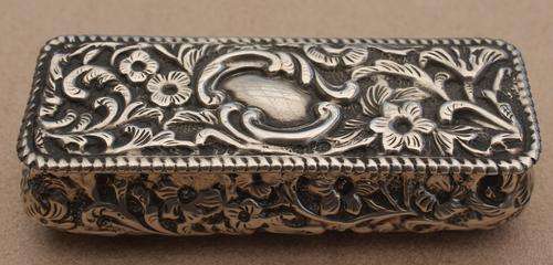 Antique Table Snuff Box - Birmingham dated 1902