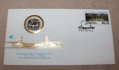 1994 Presidential Inauguration FDC 6.3c  Untampered Proof R5 Coin